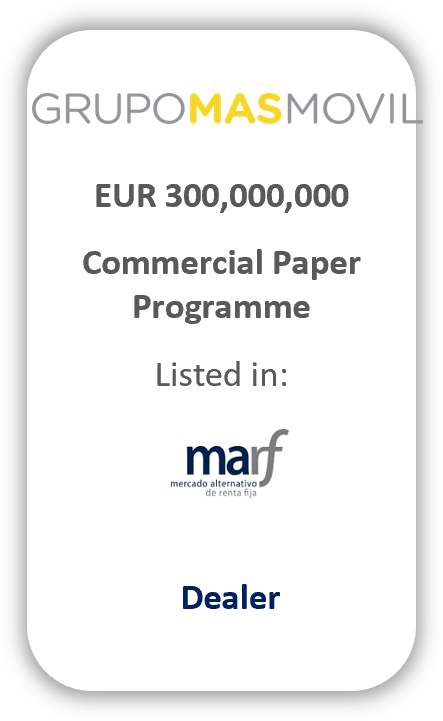 commercial paper programme grupomasmovil CIE Automotive